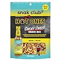 Snak Club x Hot Ones Snack Mix, Smoky Sweet, Spicy Snacks with Peanuts, Pretzels, Sesame Sticks, Toasted Corn, Cashews, Inspired by Hot Ones, Vegan