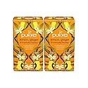 Pukka Herbal Teas Tea - Organic - Lemon Ginger and Manuka Honey - 20 Bags - Pack of 2