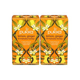 Pukka Herbal Teas Tea - Organic - Lemon Ginger and Manuka Honey - 20 Bags - Pack of 2