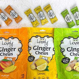 Lovely Candy Co. Original Ginger Chews, Made with Real Ginger, Individually Wrapped, 5oz (6-Pack) | Gluten-Free, Non-GMO, NO Artificial Ingredients