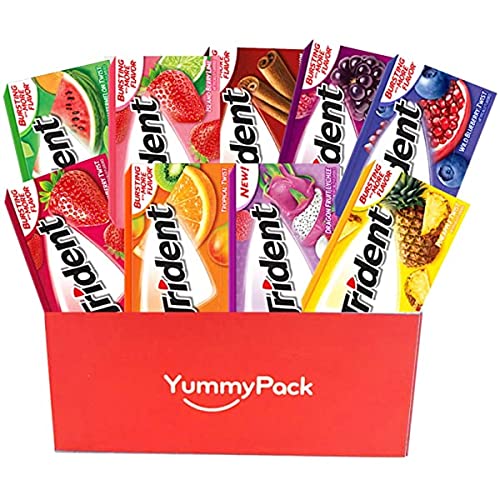 Trident Chewing Gum Variety Pack ( Sugar Free Fruit Varieties Bulk) Cool Gifts For Valentines Day 9 Packs