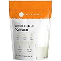 Kate Naturals Dry Whole Milk Powder for Baking, Coffee & Milkshakes (12oz) RBST-Free, Made in USA, Dried Powdered Substitute For Liquid Milk