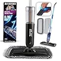 Electric Spray Mop Floor Cleaner with 2 Mopping Pads 720ml Bottle & Scraper 360° Swivel Head Lightweight Cordless Wet Dry Cleaner for Hardwood Floor