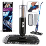Electric Spray Mop Floor Cleaner with 2 Mopping Pads 720ml Bottle & Scraper 360° Swivel Head Lightweight Cordless Wet Dry Cleaner for Hardwood Floor