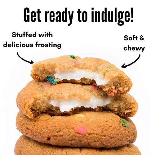 Rich's Confetti Cake Filled Cookie with Frosting Filling, Soft Baked Cookie, 12 Count, Individually Wrapped Cookie