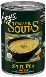 Amy's Soup, Vegan Split Pea Soup, Gluten Free, Made With Organic Vegetables, Canned Soup, 14.1 Oz