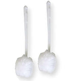 Amazon Brand | Ring King Toilet Bowl Mop for Deep Clean |Pack of 2 Long Plastic Handled Swab - 13 Inches Soft Toilet Brush for Dead Corner | Silk