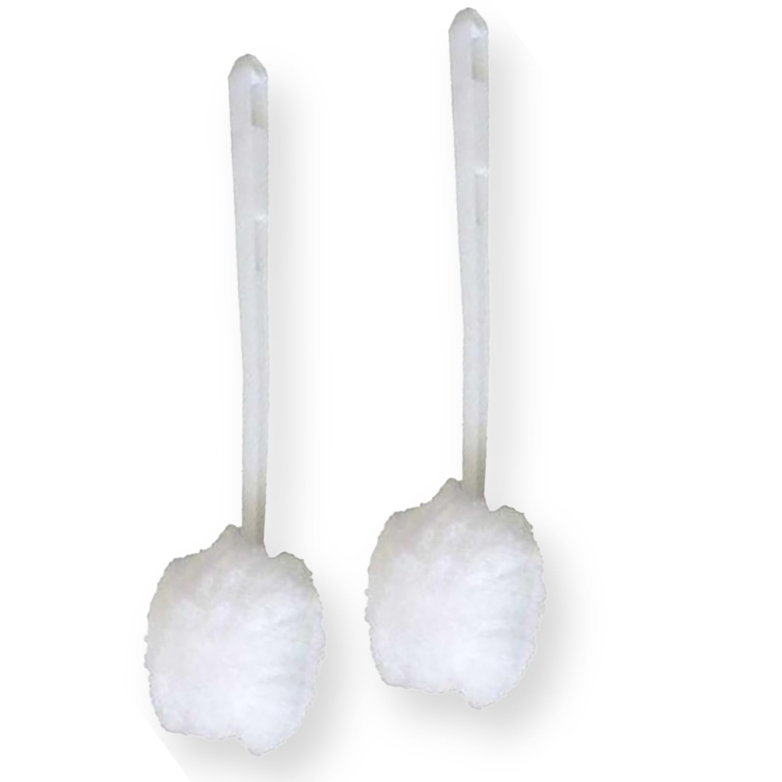 Amazon Brand | Ring King Toilet Bowl Mop for Deep Clean |Pack of 2 Long Plastic Handled Swab - 13 Inches Soft Toilet Brush for Dead Corner | Silk