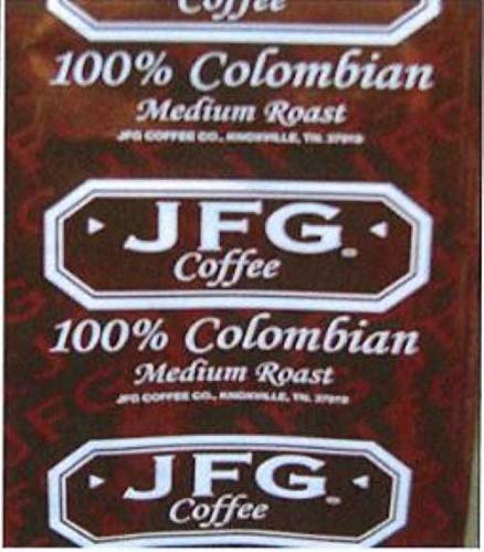 JFG Medium Roast 100 Percent Colombian Portion Pack Coffee, 1.75 Ounce - 72 per case.