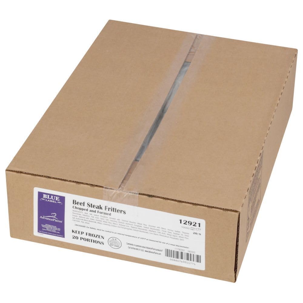 Advance Food Western Style Chopped Country Fried Beef Steak, 8 Ounce -- 20 per case.