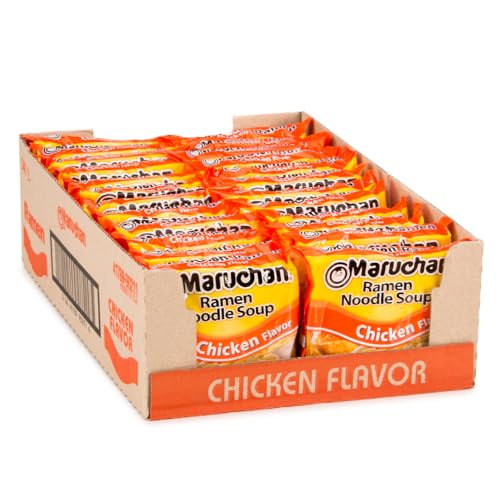 Maruchan Ramen Noodle Soup, Chicken Flavor - Japanese-Style Instant Noodles, Quick & Easy Meal for Kids, Students & Busy Families - 3 Oz. (24 Pack)