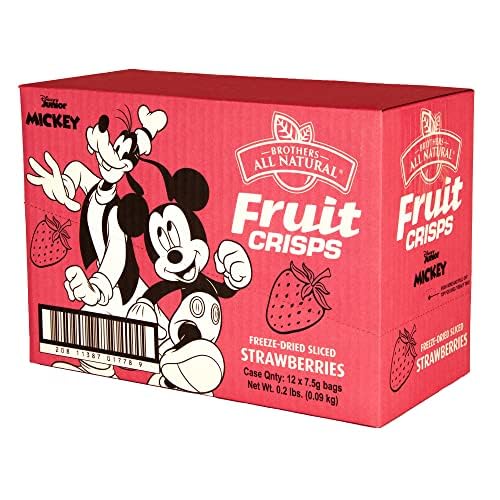 Brothers All Natural Disney Freeze Dried Fruit Crisps, Strawberry, 0.26 Oz (Pack of 12), Made with 100% Fruit, Gluten Free, Soy Free, Vegan, Healthy