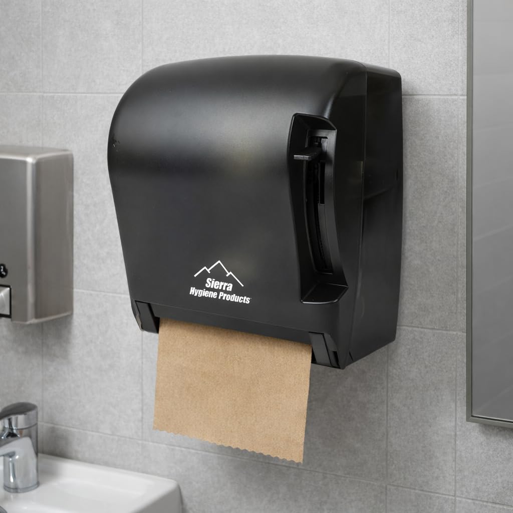 Sierra Hygiene 1-Ply Natural (Kraft) Roll Towels, 8” x 800’, Hardwound Universal Paper Towel Rolls for Commercial Restrooms, Restaurants, Schools