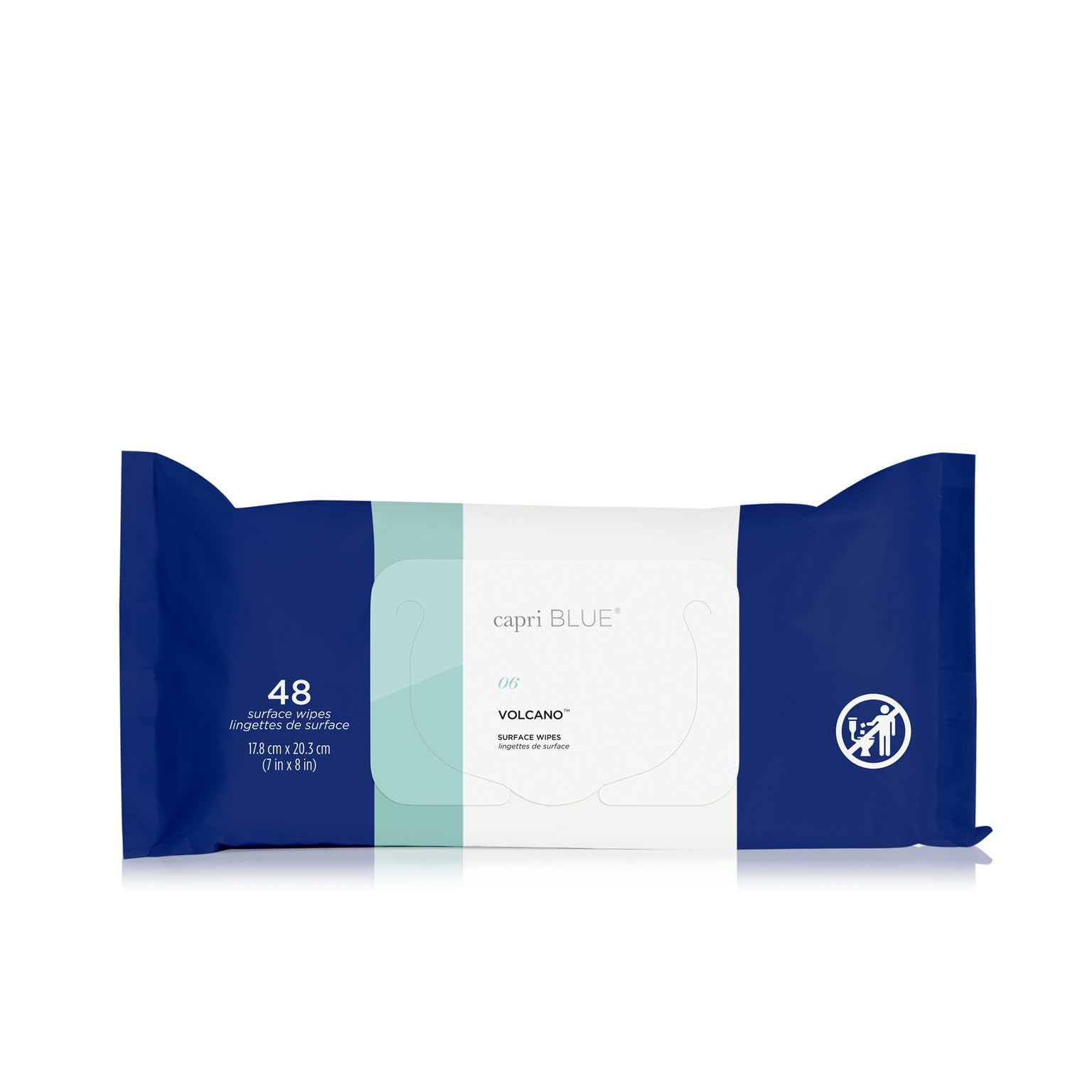 Capri Blue Volcano Multi Surface Wipes - Multi-Purpose Cleaning Wipes with Grapefruit & Tangerine Essential Oils - Safe for Countertops, Walls