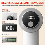 Electric Lint Remover, 1 Count USB Rechargeable 3-Speed Settings Lint Cleaner with LED Display, Household Fabric Shaver for Clothes (Gold)