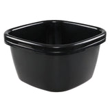 Gloreen 18 Quart Deep Wash Basins 2 Packs, Plastic Square Dish Pan Tub, Black