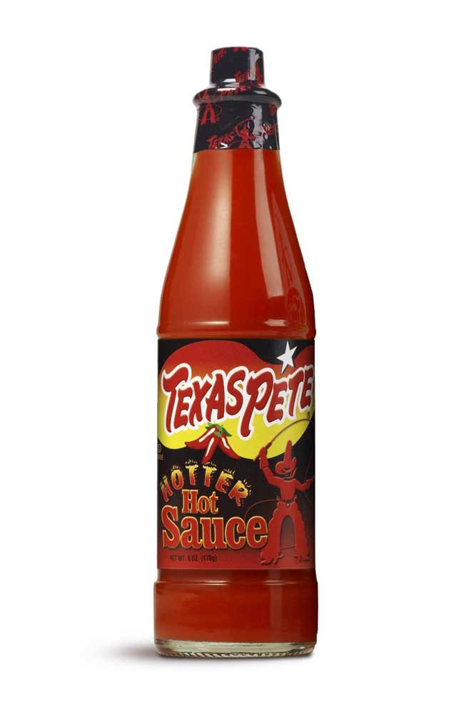 Texas Pete Hotter Hot Sauce, 6 Ounce (12 Bottles)