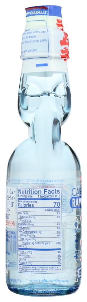 Shirakiku Ramune Carbonated Drink - Original, 6.76-Ounce Bottle (Pack of 3)