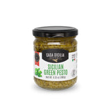 CASA SICILIA Sicilian Green Pesto 180 gr, Product of Sicily, Italy (Pack of 1)