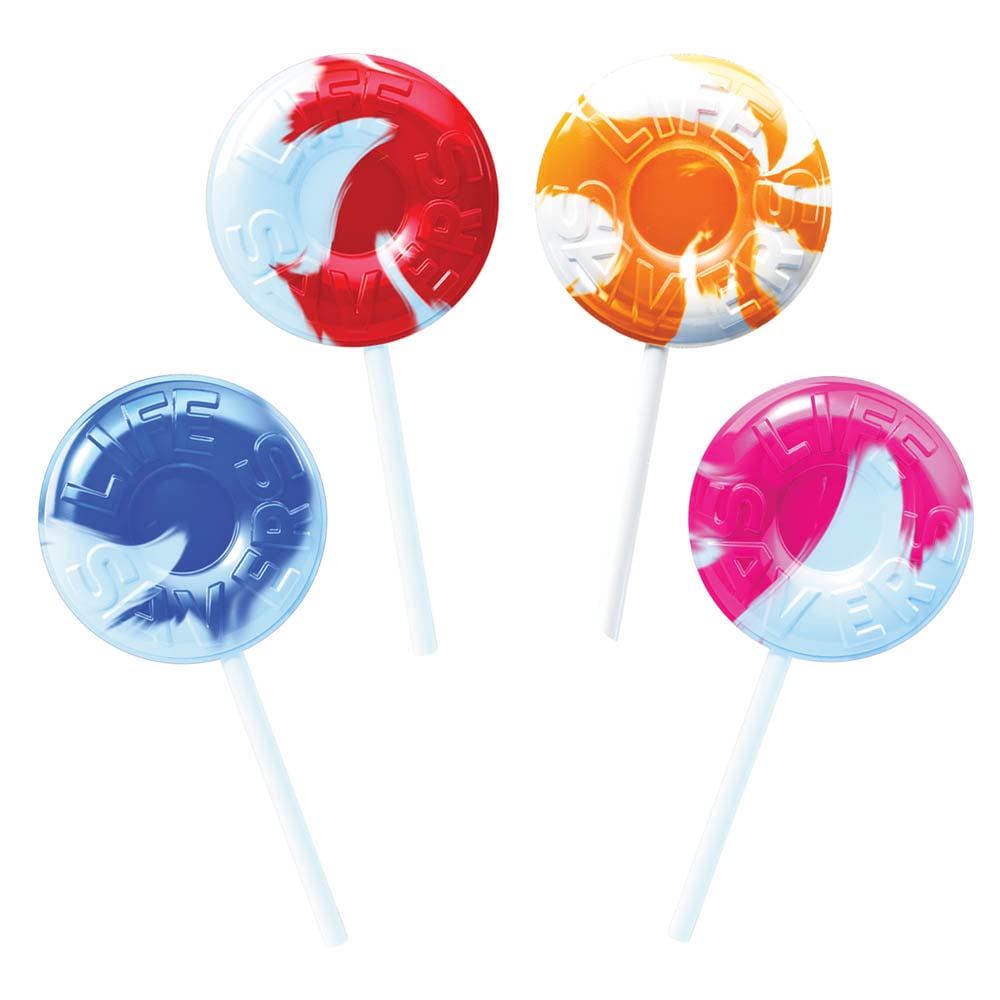Life Savers® Swirl Lollipops - Bulk Box of Life Savers® Lollipops Individually Wrapped, Fruit and Cream Swirled Suckers, Assorted Flavors - 72 Count