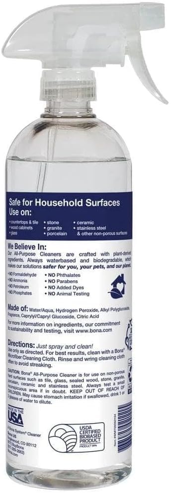 Bona All-Purpose Cleaner - Lavender White Tea Scent - 24 fl oz - Household Cleaner Cuts Through Tough Grease & Grime - Safe for Household Surfaces