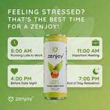 Zenjoy Stress Relief Drink, Calming Green Tea & Black Tea, Non Alcoholic, Ashwagandha & Lemon Balm for Stress Relief, L - Theanine (Variety) (12 Pack)