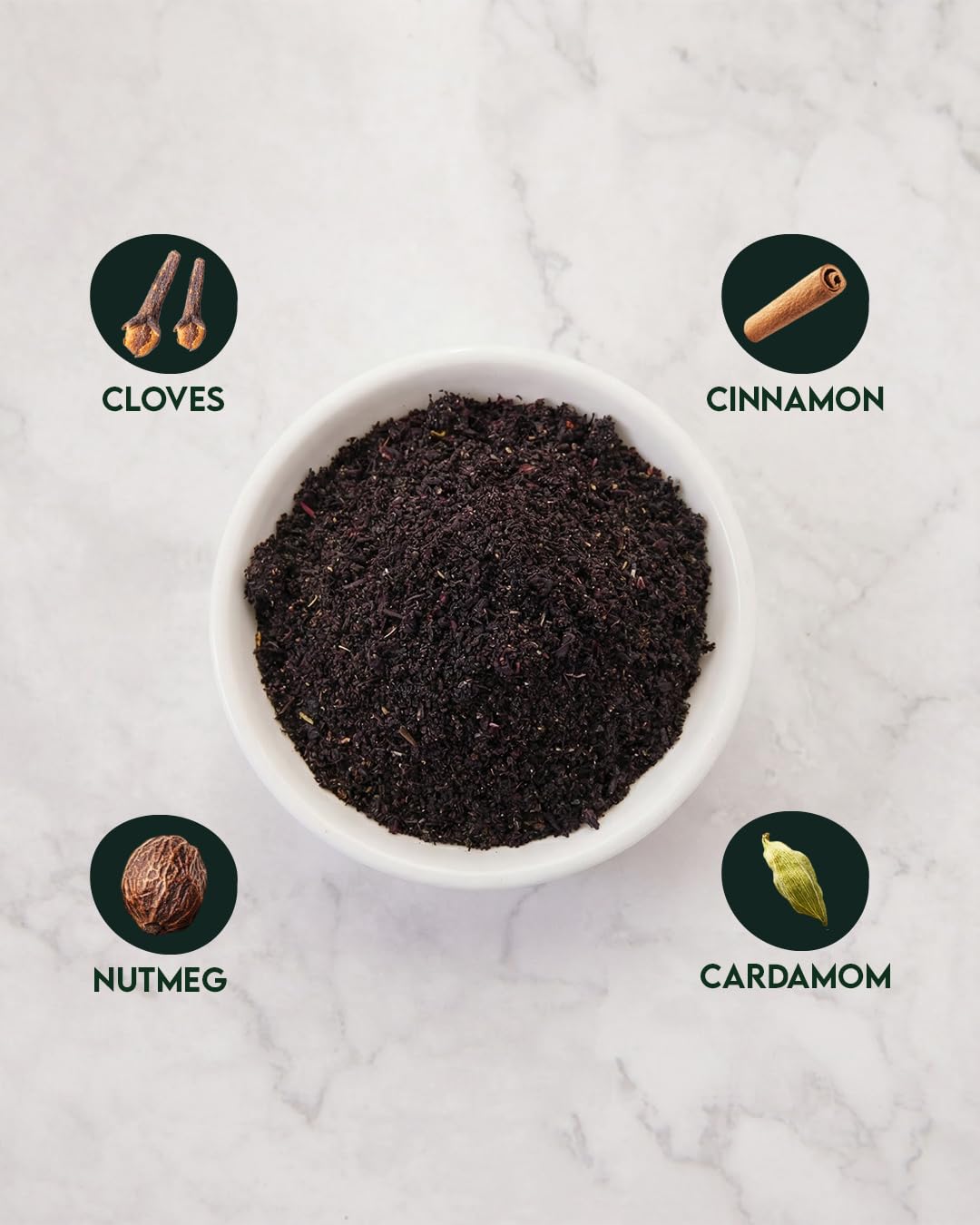 Port of Eden Tea Co Signature Adeni Chai Mix, Black Tea with Cardamom, Cinnamon, Nutmeg, Clove, 45-50 Cups