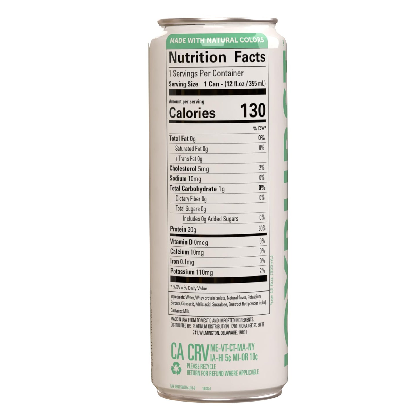 *NEW* Joyburst Clear Protein Isolate Beverage - Strawberry Watermelon Flavour, 30g of Protein, 0g of Sugar (4 count)