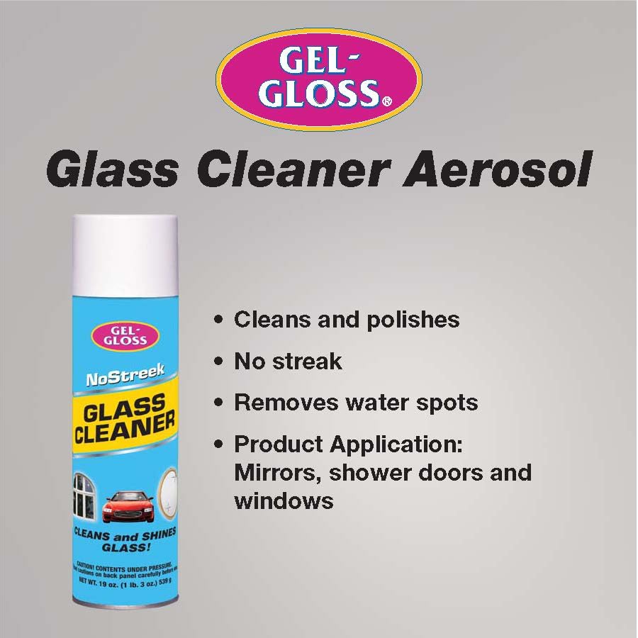 Gel-Gloss Streakless Glass Cleaner with Foaming Spray