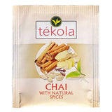 tekola, Ceylon Black Tea with Natural Chai Spices. A premium blend of 100% pure Ceylon Tea. Full bodied and stimulating, with hints of cardamom