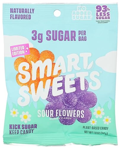 SMART SWEETS Springtime Flower Sour Gummy Candies, 1.8 OZ