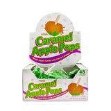 Tootsie Roll Caramel Apple Pops - Caramel Covered Green Apple Candy Lollipops - Bulk Gluten Free Candy - 1 Display Box Package - 48 Count