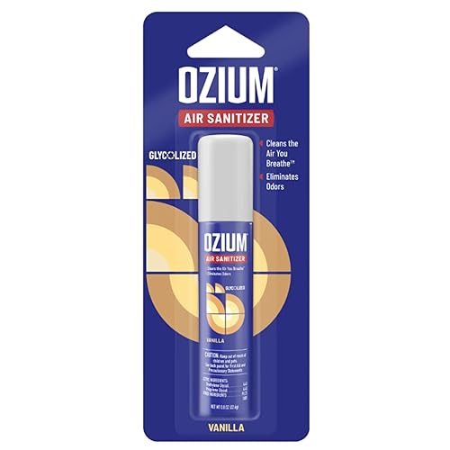 Ozium 0.8 oz. Air Sanitizer & Odor Eliminator for Homes, Cars, Offices and More, Vanilla Scent