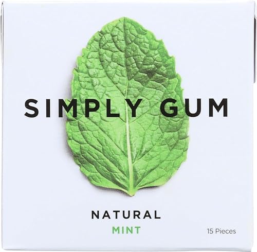 Simply Gum All Natural Gum - Mint - Cas? ?f 12-15 C?unt - Bulk Buy
