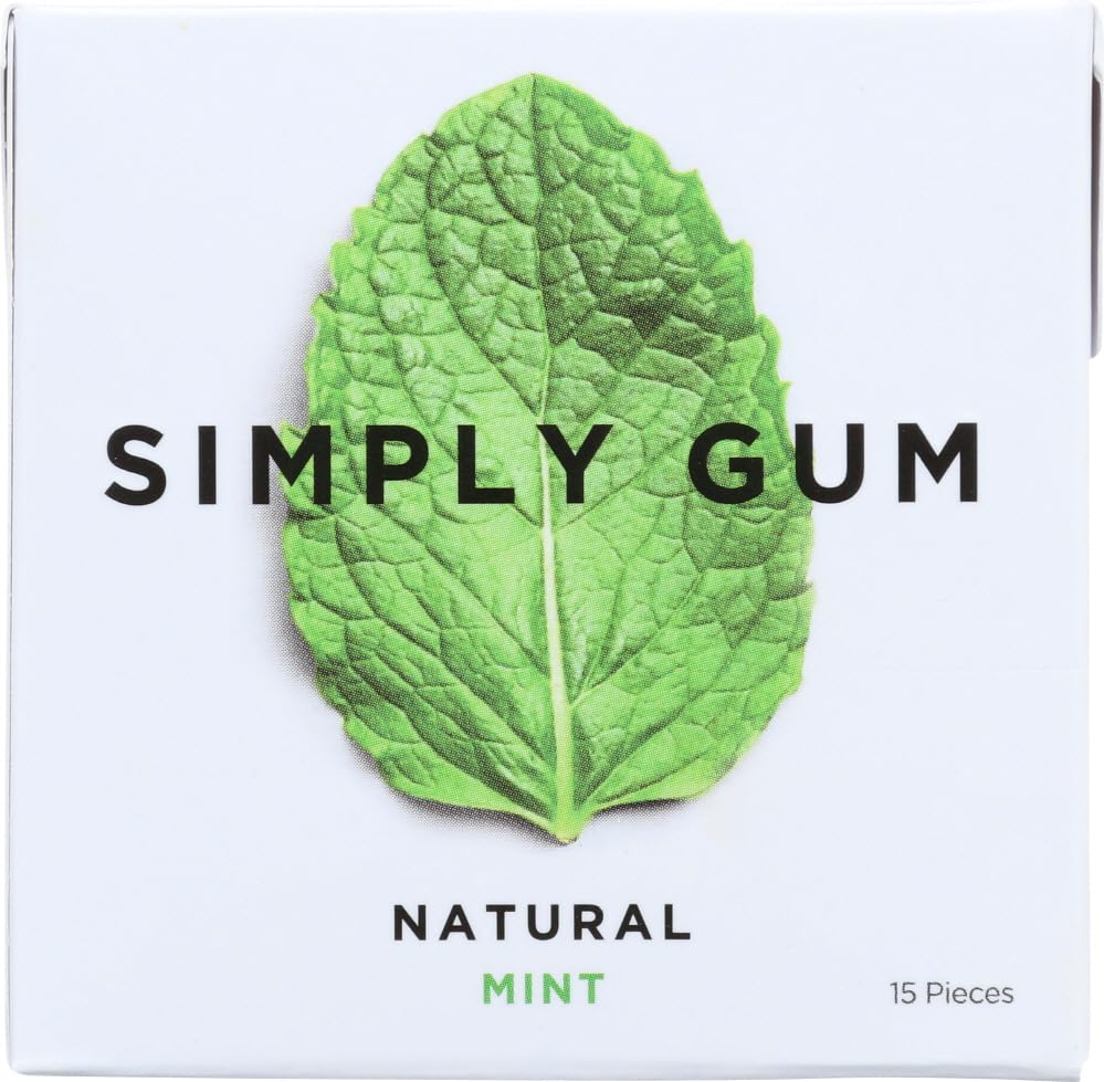 Simply Gum All Natural Gum - Mint - Cas? ?f 12-15 C?unt - Bulk Buy