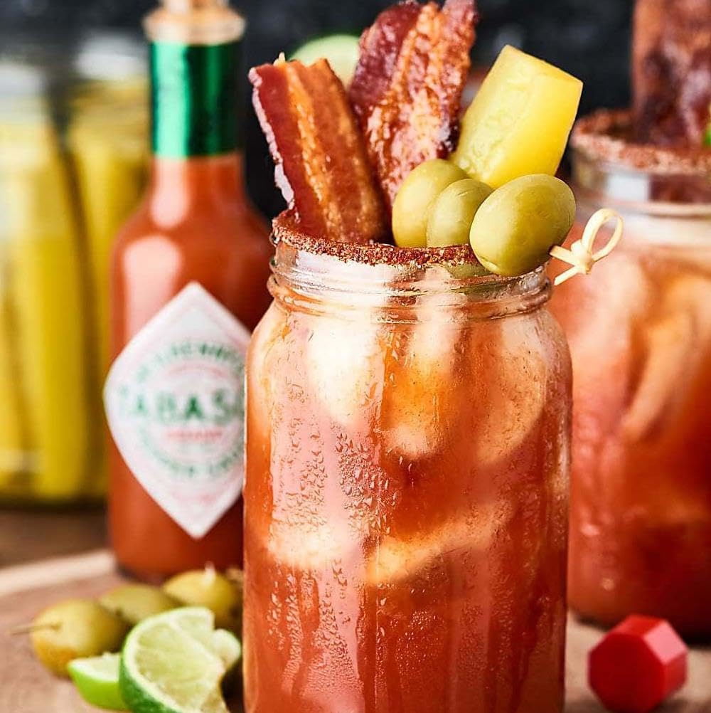 Extra Hot Bloody Mary Kit - 20 Piece - Just Add Vodka - Spicy Gifts for Men and Women - Bloody Mary Accessories - Beef Snacks - Bloody Mary Mix - Beef