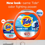 Tide Odor Defense + Oxi Laundry Detergent Pacs, Original Scent, 63 Count, Advanced Odor + Stain Fighter