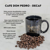 Cafe Don Pedro Decaf Premium Low Acid Coffee Pods For Keurig K-cup - Enjoy Tasty Coffee For Sensitive Stomach - 12 Low Acid Coffee K cups 100%