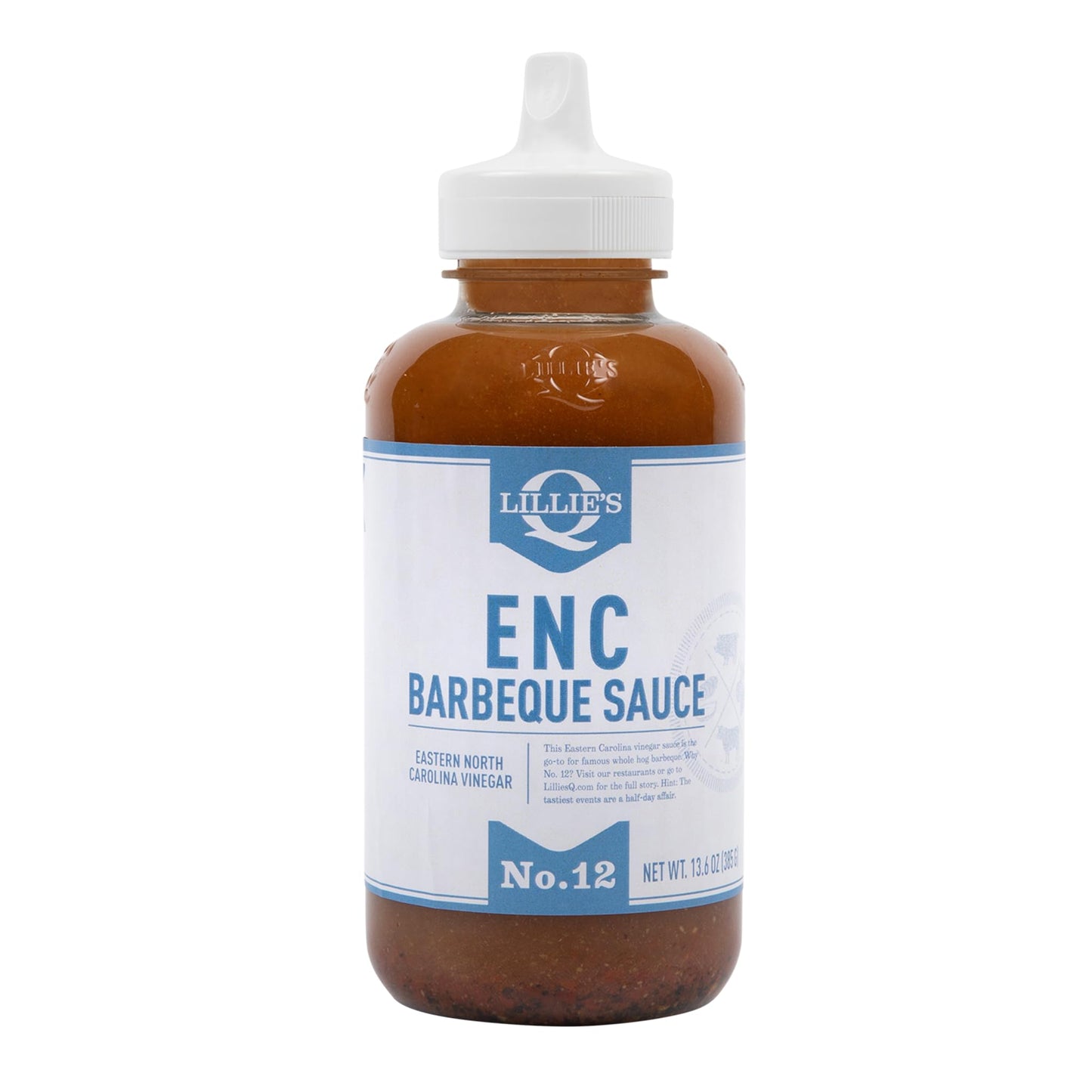 Lillie's Q - ENC Barbeque Sauce, Gourmet Spicy Vinegar BBQ Flavor (13.6 oz)