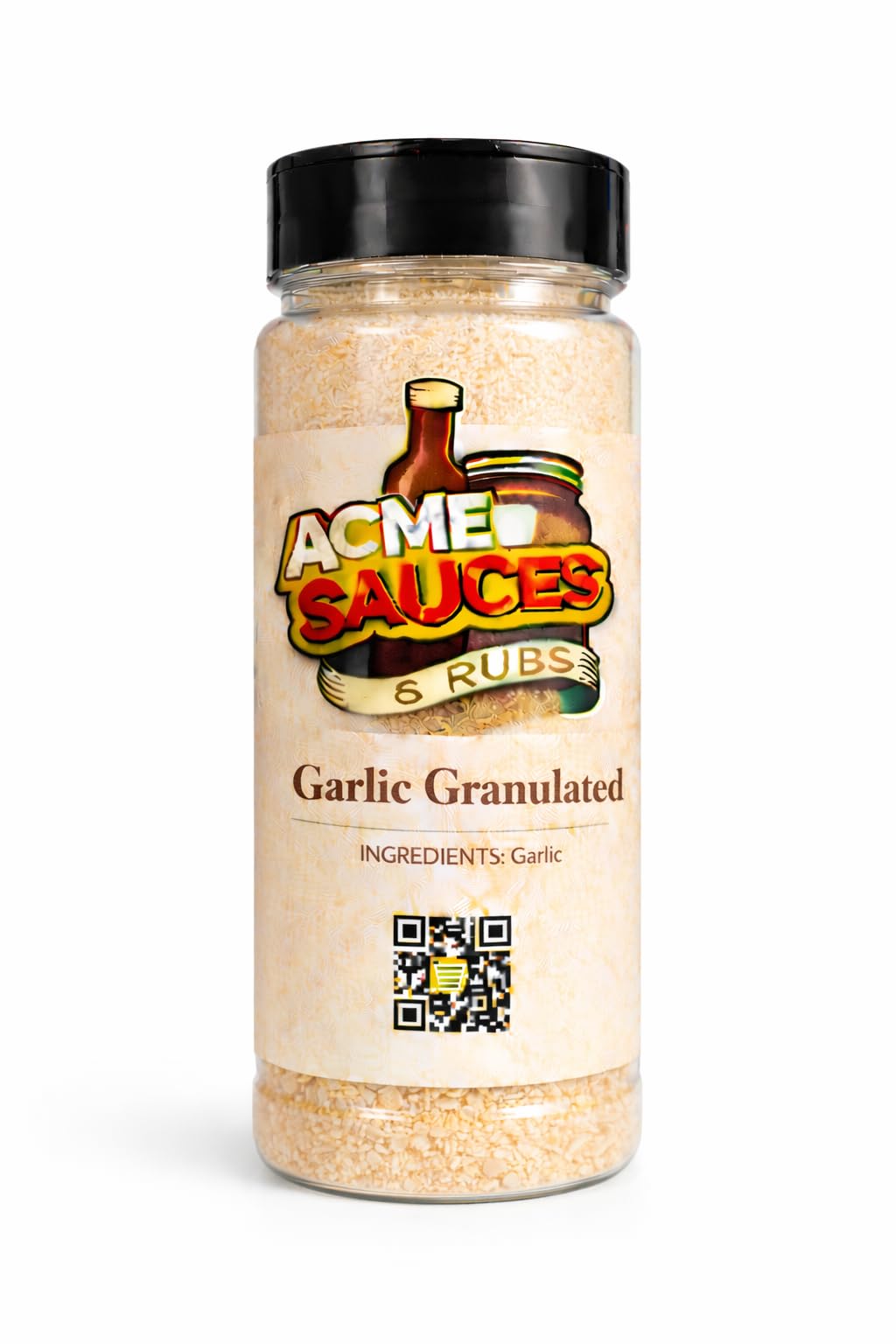 Acme Sauces & Rubs, Granulated Garlic - Garlic Seasoning and Garlic Spice, Fine Granulated Texture for Cooking, Marinades, Sauces and Everyday Recipe