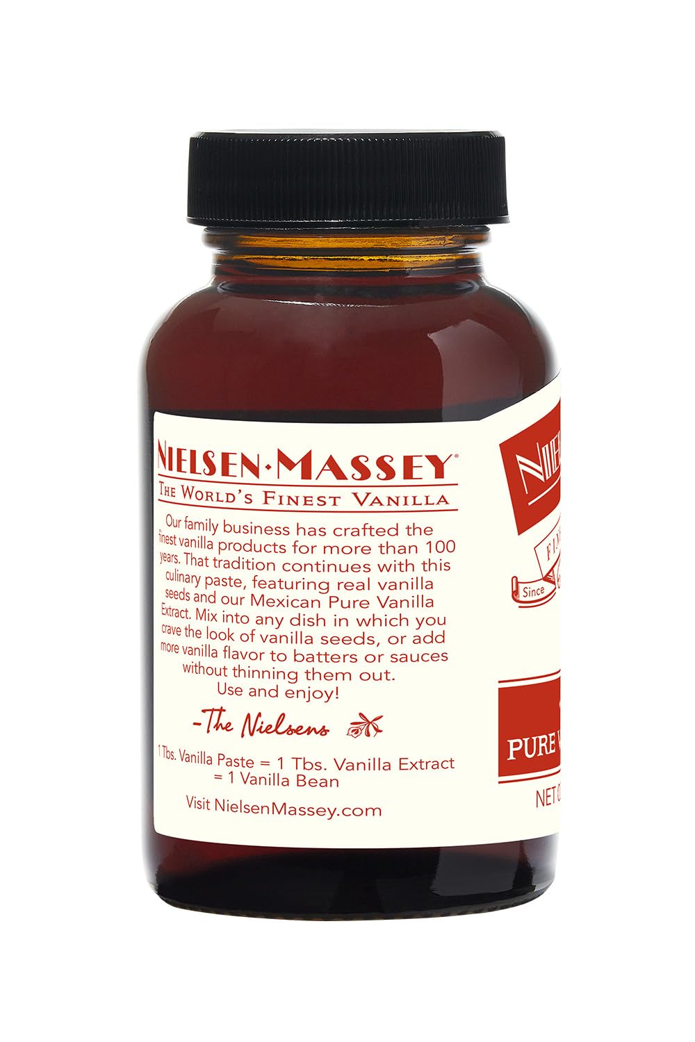 Nielsen-Massey Mexican Pure Vanilla Bean Paste for Baking and Cooking, 4 Ounce Bottle