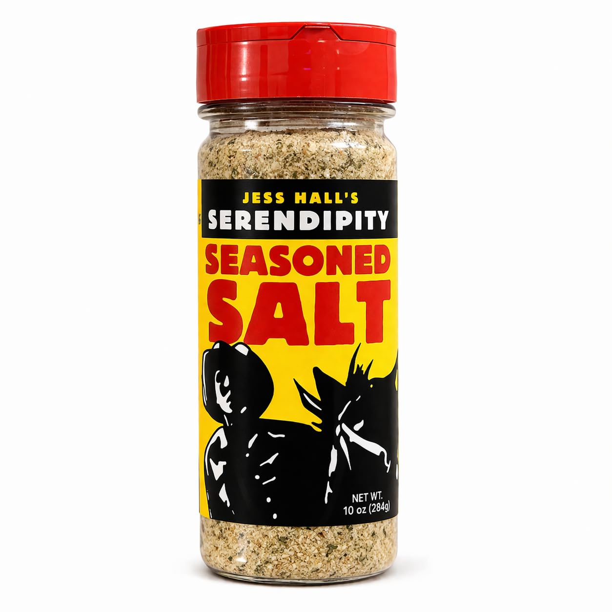 Jess Hall’s Serendipity Seasoned Salt - All Purpose Seasoning for Chicken, Steak & Fries - Restaurant-Style Flavor at Home - Garlic Herb Blend - 10 oz