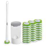 Disposable Toilet Brush,Toilet Bowl Brush and Holder Set with 30 Magic Sponge Eraser Wand Refills, Wall Mounted Cleaning Brush for Bathroom Toilet