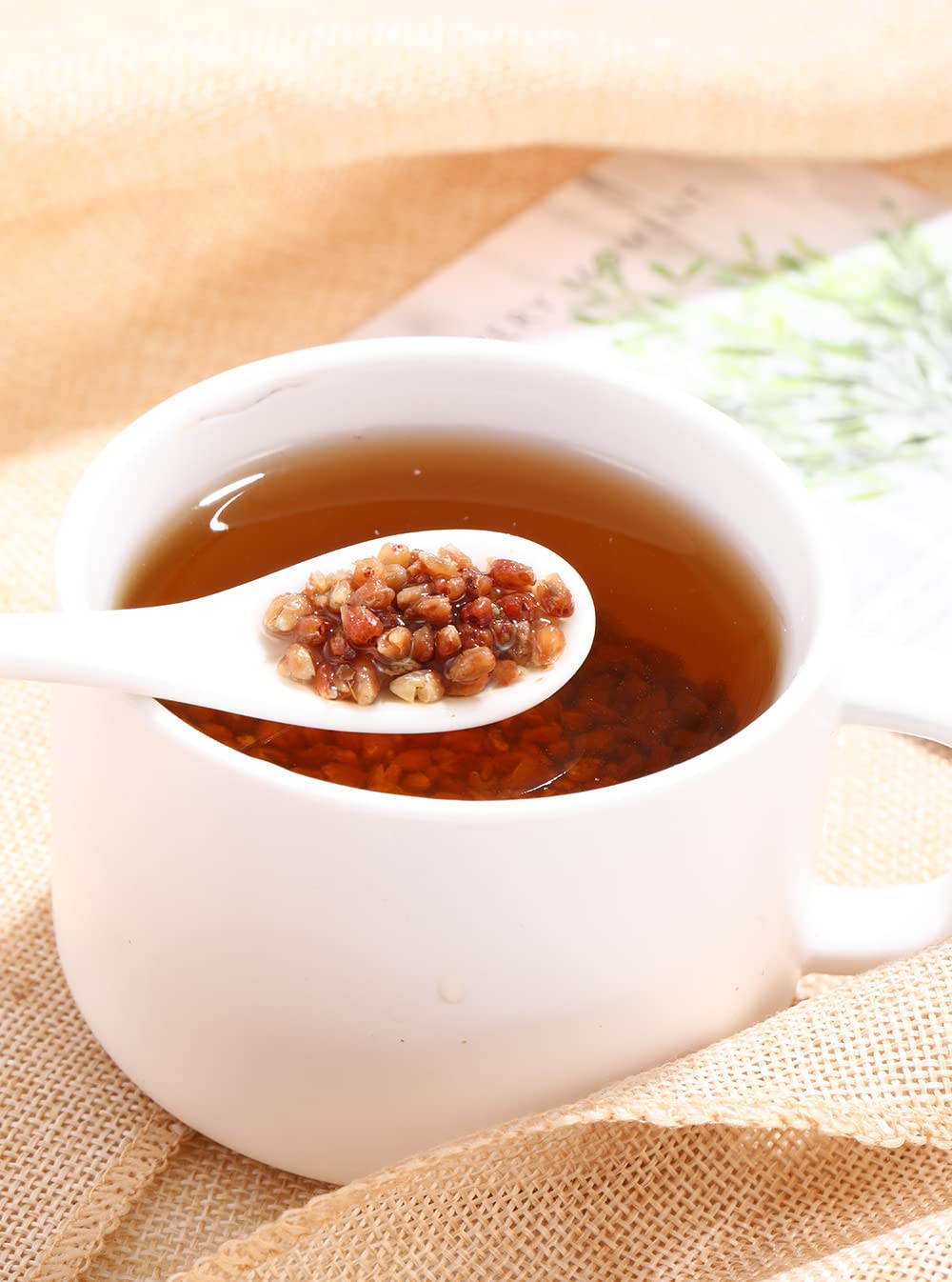 Premium Himalayan Tartary Buckwheat Tea,16Oz/453g,Black Roasted Buckwheat ,100%Natural & Caffeine Free,Aromatic.