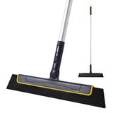 Yocada Floor Squeegee Broom EVA Foam Blade Aluminum Pole for Shower Bathroom Kitchen Home Tile Pet Hair Fur Floor Marble Glass Window Water Foam