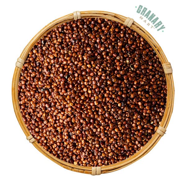 Natural Red Quinoa by Granary Mart - Protein-Rich Grain - Ideal for Vegans & Vegetarians - Rich source of Fiber and Iron - GMO & Gluten Free - Affordable Bulk Rate - 25 lbs. Bulk Bag