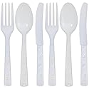 Party Dimensions Plastic White | Pack of 48 Cutlery Combo, 48 count