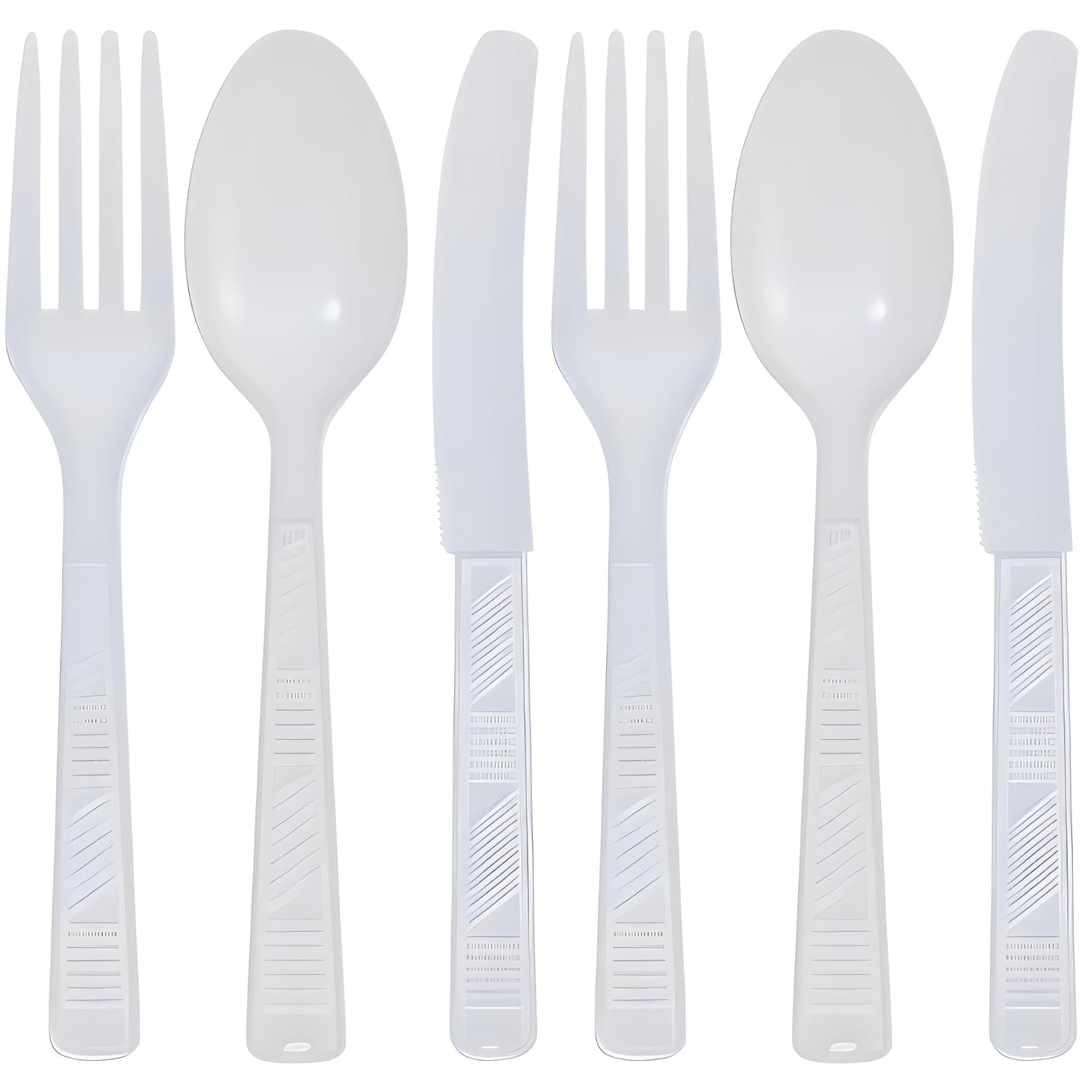 Party Dimensions Plastic White | Pack of 48 Cutlery Combo, 48 count