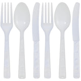 Party Dimensions Plastic White | Pack of 48 Cutlery Combo, 48 count