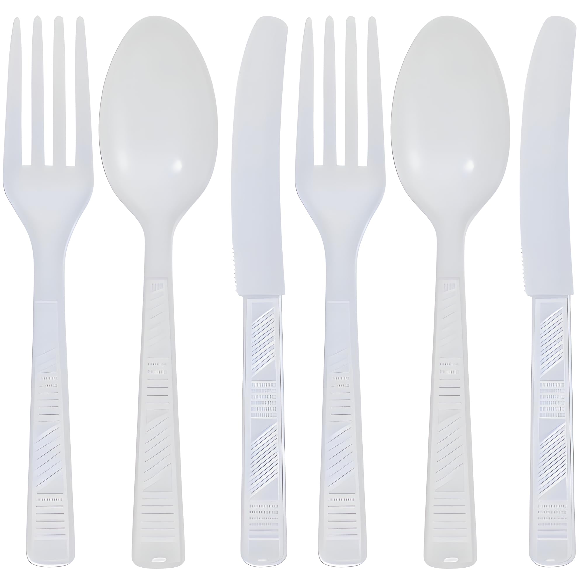 Party Dimensions Plastic White | Pack of 48 Cutlery Combo, 48 count